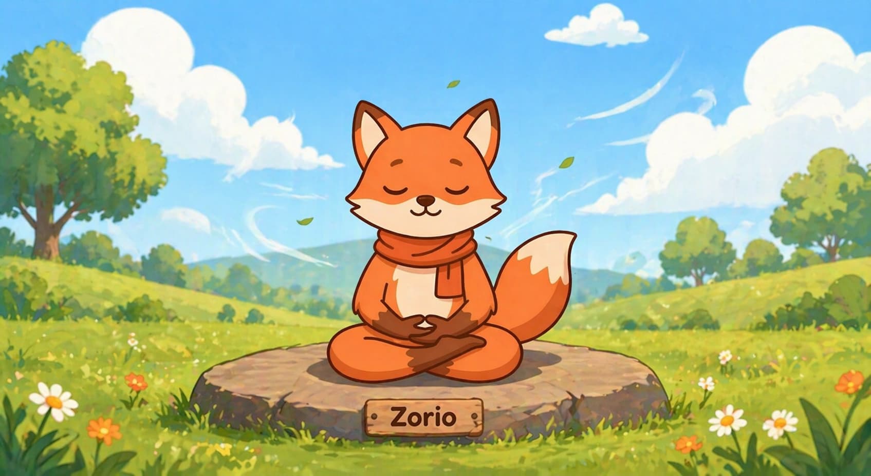 Zorio app showing breathing exercise for anxiety with animated breathing guide